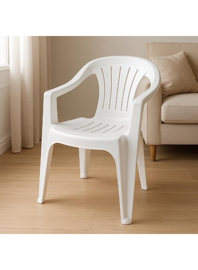 Master Gold Durable Plastic Garden Chair for Home Park | Outdoor and Indoor Sitting Chair with Comfortable Armrests | Lightweight and Portable Plastic Bench for Terrace, Balcony, Garden, Picnic | 49x54x82cm - Image 4